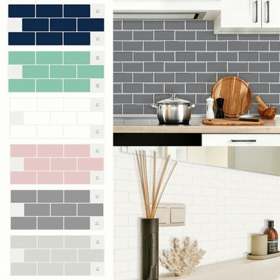 3D Peel and Stick Stickers Kitchen Wall Bathroom Mosaic Self Adhesive