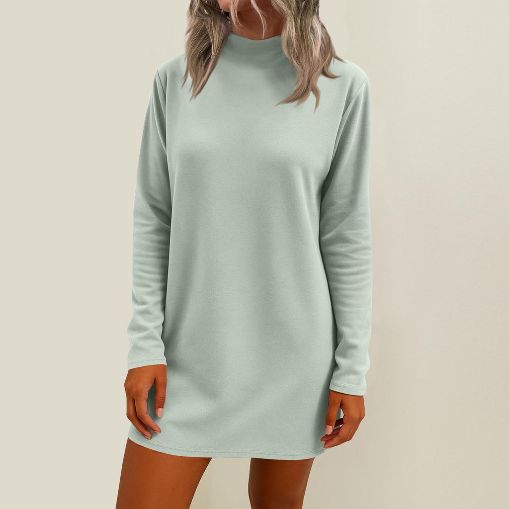 Women's Loose Mid Length Long Sleeved Home Skirt