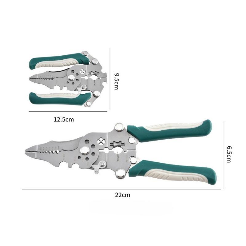 Foldable Wire Stripper Pulley Design Multi-function Electrician Wire Splitter Wire Winding Pliers Crimping Pliers Hand Tool