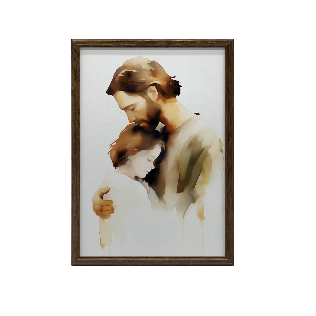 Miłość Boska - Jezus Przytulający Chłopca Miłość Boska - Jezus Przytulający Chłopca, 50X70 Cm, Bez Ramy, Papier Matowy 230 Gsm