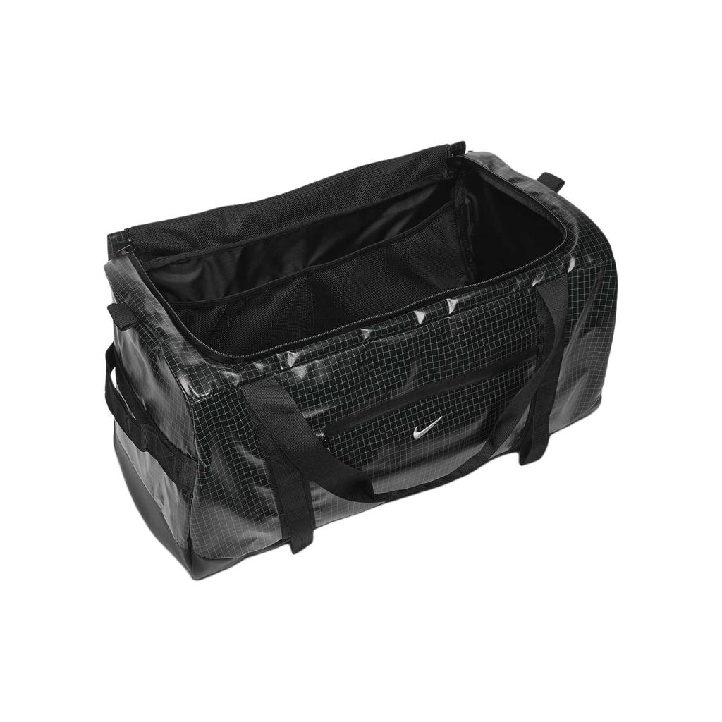 Nike Logo Zipper Closure Polyester Shoulder Crossbody Handbag Travel Bag Unisex Bags Black Light-Smoke-Gray DJ9680-010