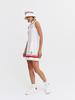 SERGIO TACCHINI W Sabatini Poly Flare Collar Neck Sleeveless Dress (White)