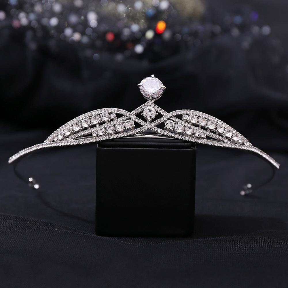 Crystal Zirconia Tiara - Luxury Wedding Crown for Bride Queen Princess