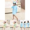Unicorn Kids Unisex Bathrobe Girls Boys Hooded Pajamas Sleepwear Nightwear