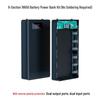 6-Cell Solderless Power Bank Kit with Dual Input and LED Display