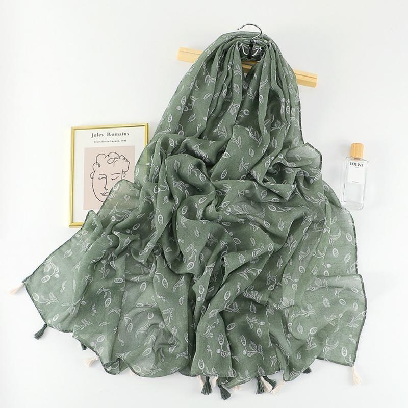 Autumn and winter small fresh rendering ink painting butterfly printing warm shawl, travel beach towel cotton and linen feel scarf