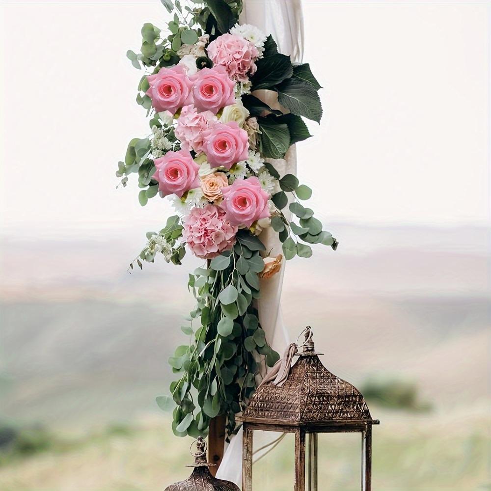 10pcs 3D Dew Drops Artificial Rose DIY Elegant Flower Arrangement  Home Decor