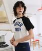 GREENBUTTER Smooth Raglan Sleeve Tee (Ivory/Black)