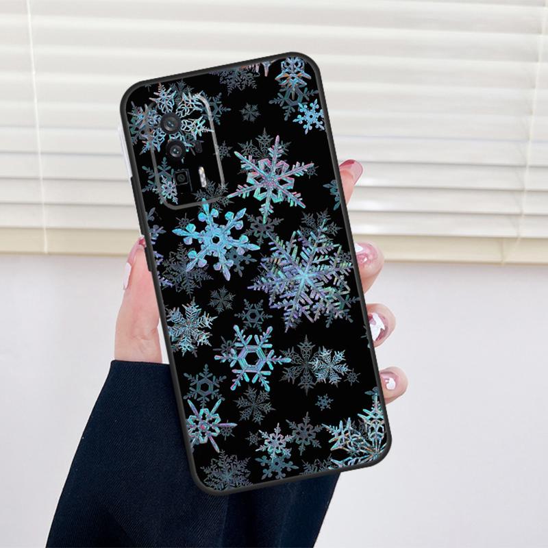 Snow Snowflake Winter Cover For Xiaomi 14 13 15 Ultra 11T 12T 13T 14T Pro POCO X7 Pro X3 X5 X6 M6 F5 F6 Pro Case