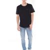 Solid Comfortable Crew Neck Short Sleeve T-Shirt Men Tops Black 40LC202-001