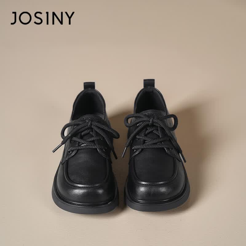 Zhuoshini Women s Retro British Style Flat Lace-up Oxford Shoes 36