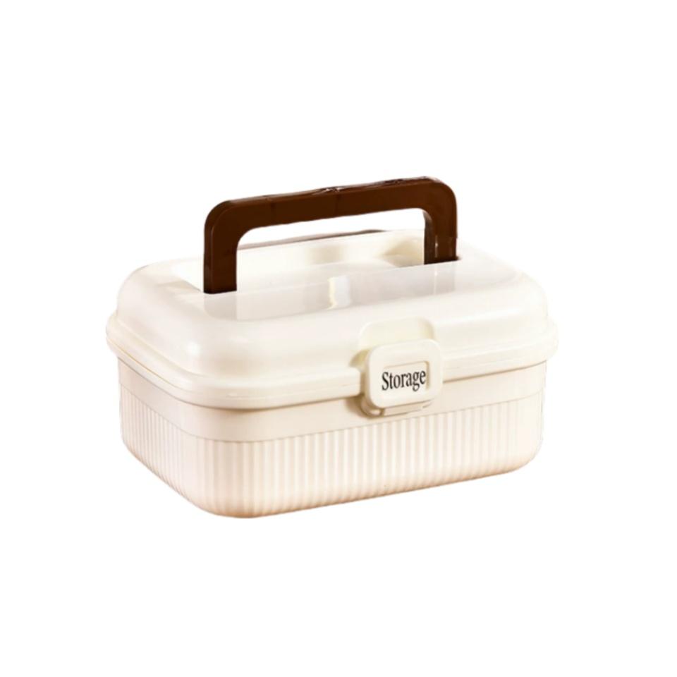 

Medicine Storage Box Large Capacity Storage Organizer Portable Medicine Cabinet Multifunctional Family Emergency Box with Handle S