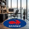 France Rugby Printed Round Rug Carpet Chair Rug Area Rug Entryway Doormats,for Office Chair Living Room Bedroom Kitchen Room.