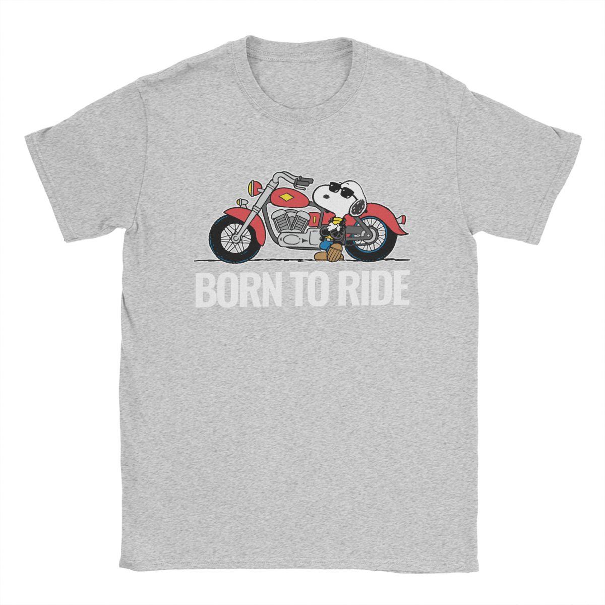 

Snoopy His Motorcycle Mens Womens T Shirt Funny Tees Short Sleeve O Neck TShirts Cotton Unique Clothes M