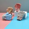 Weiche Winterstrickhandschuhe Niedliche Cartoon-Schreibhandschuhe Warme Halbfingerhandschuhe