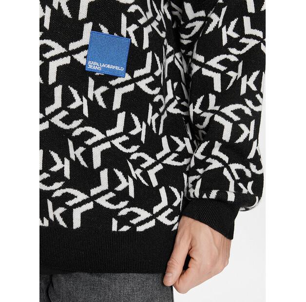 Cardigan Karl Lagerfeld Jeans Klj Monogram Jacquard Cardigan