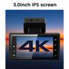 Black with Silver orange Accents 4K 4K Dashcam 4k Dual Lens Dashcam WiFi GPS Camera Dual 4K Ultra HD Recording