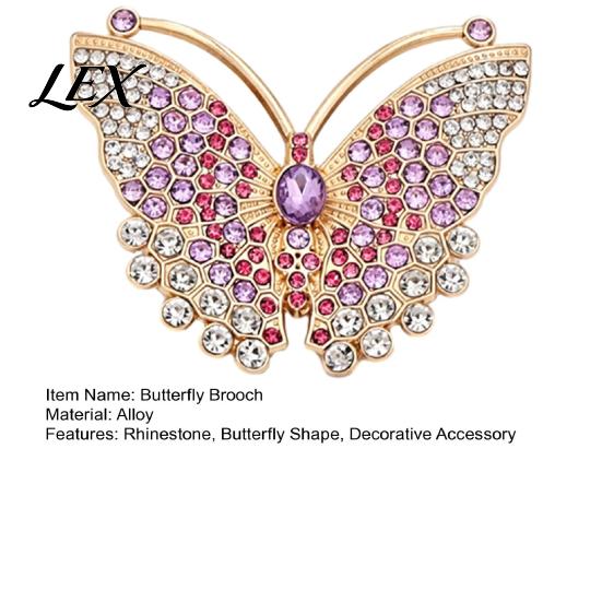 Jackets Butterfly Pin Rhinestone Brooch for Women, Vintage Insect Lapel Pin, Women Decorative Accessory Clothes Scarf Shawl Dress Bag Clothing