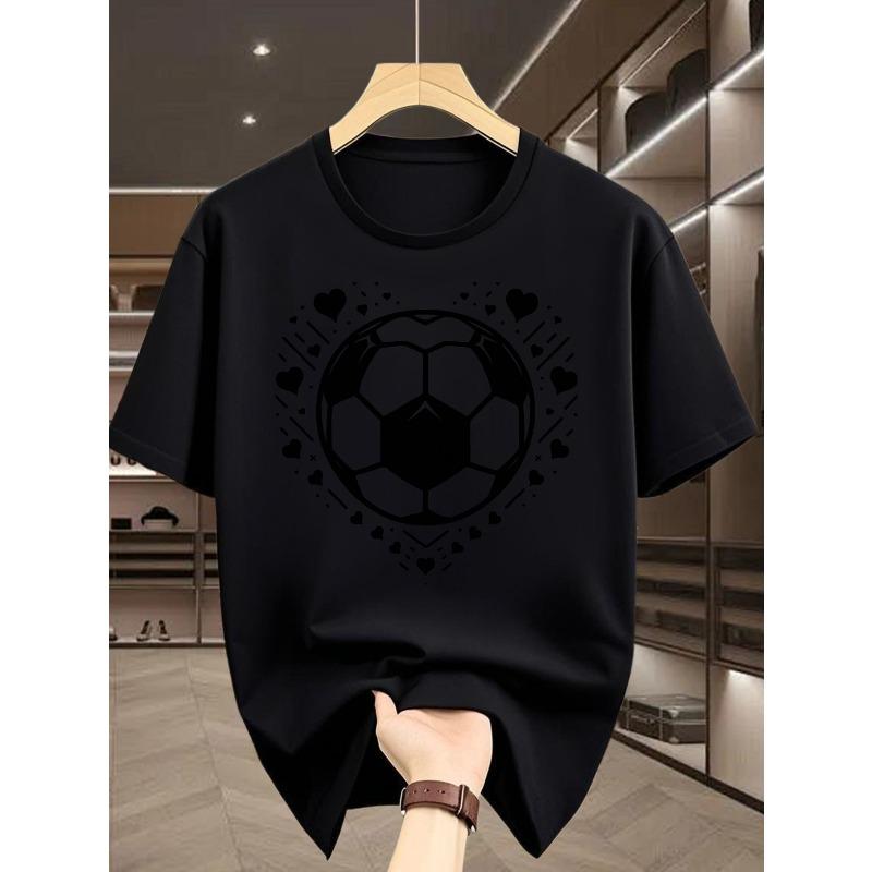 European Size Men'S Summer Trendy Loose Breathable Comfortable Round Neck Short Sleeve T-Shirt, Versatile Casual Half-Sleeve Top