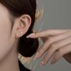 Pendientes de Diamantes con Letra Personalizada de Plata de Ley S925 Banyan Tree - Pendientes Individuales para Cartílago para Hombre y Mujer