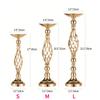 10pcs Elegant Metal Flower Vase Dining Table Butter Lamp Candlestick Ornaments Boho Artificial Flower Decor Bottle Flower Stand