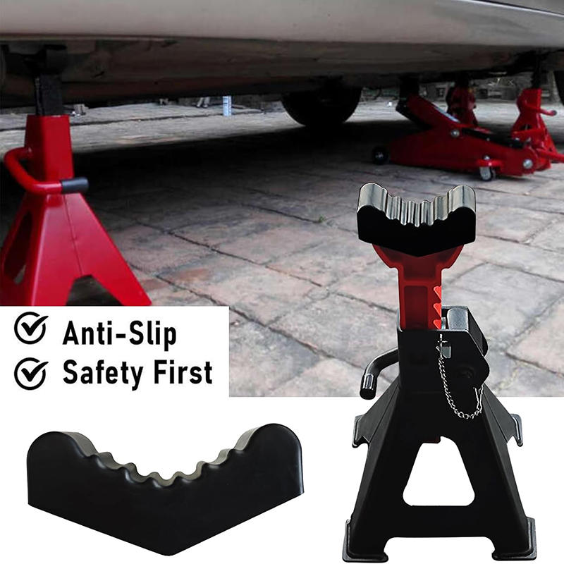 2pcs Car Slotted Lift Jack Stand Rubber Pad Floor Adapter Rail Grip Repair Pads 6ton Pinch Lifting Universal Tools Frame Safety