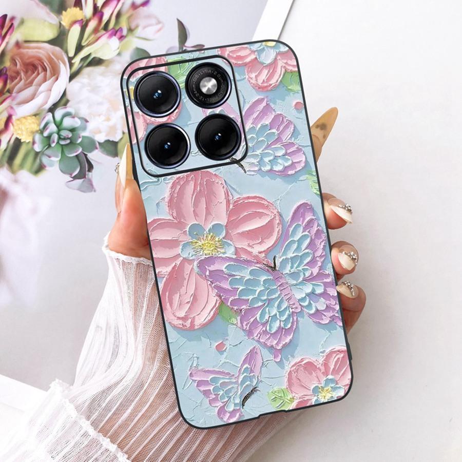Fashion Painted Shell for Motorola Edge 70 Fusion Case Eedge70 Fusion Soft Silicone Black Cover for Moto edge 70fusion Capa