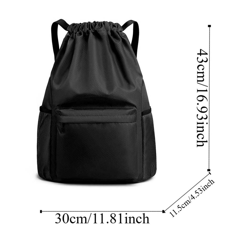 Large Capacity Oxford Cloth Backpack Portable Drawstring School Bag Gym Drawstring Bag Students