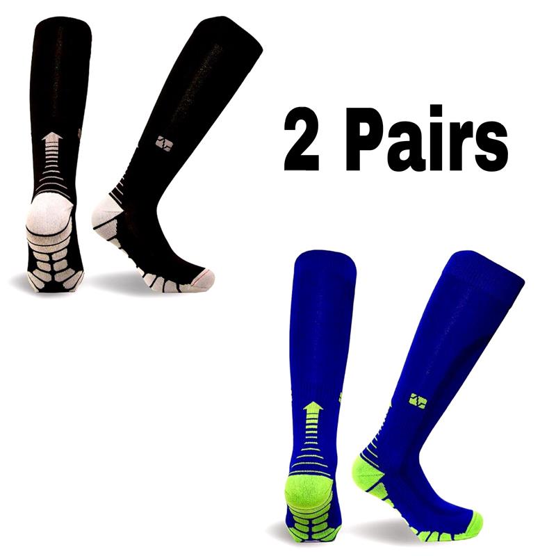 2/3/4 Pairs Running Men Compression Socks Fit Varicose Veins Football Soccer Stockings 30 Mmhg Atheletic Men Women Sports Socks