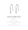 MODIAN D-Color Moissanite Water Drop S925 Silver Earrings, Elegant Paved Diamond Ear Hooks for Women