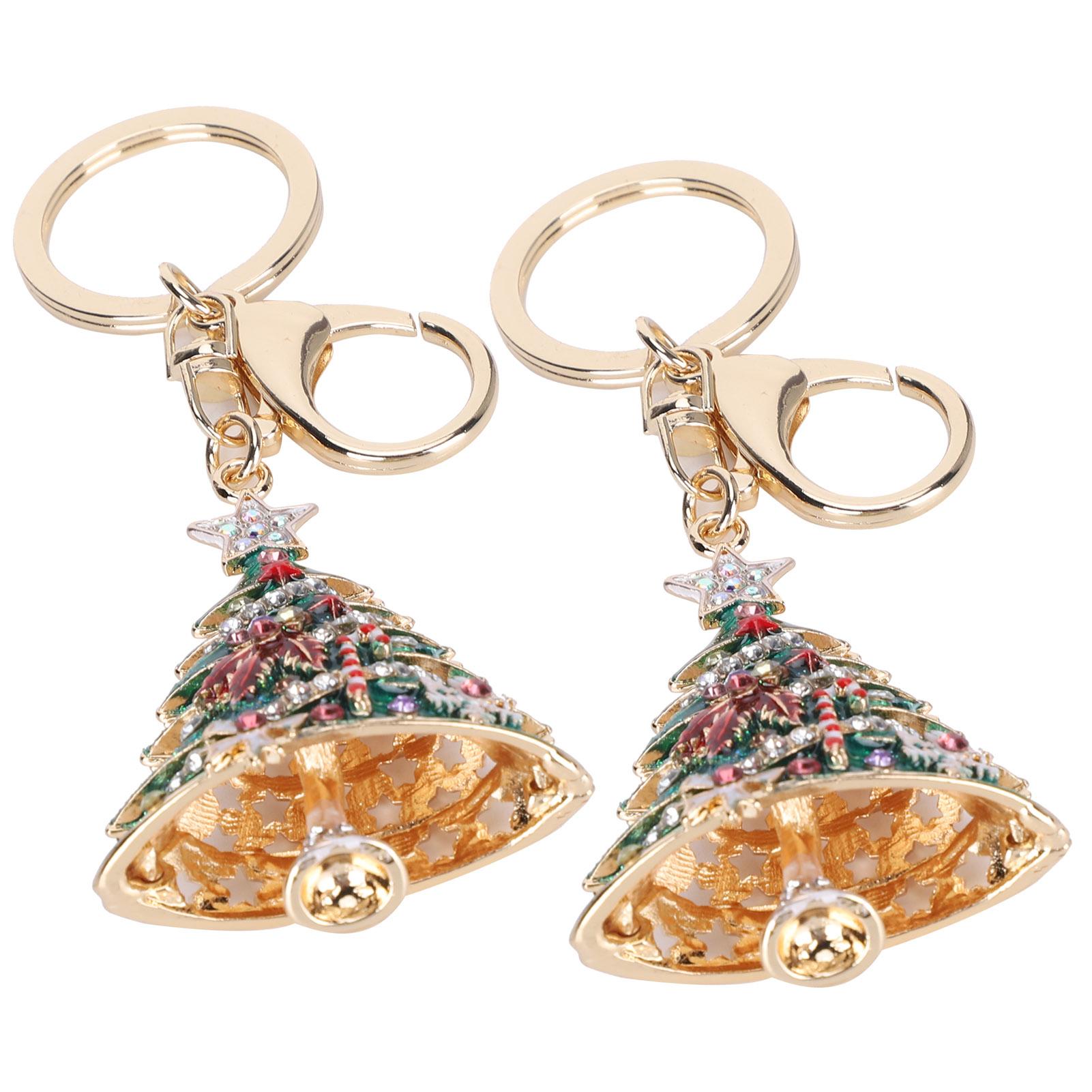 

2Pcs Christmas Tree Keychain Pendant Fahionable Cute Clothing Accessories Oranment