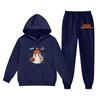 Kids Halloween Hoodie Set with Graphic Print Pullover Sweatshirt and Matching Pants Comfortable Casual Outfit for Boys and Girls