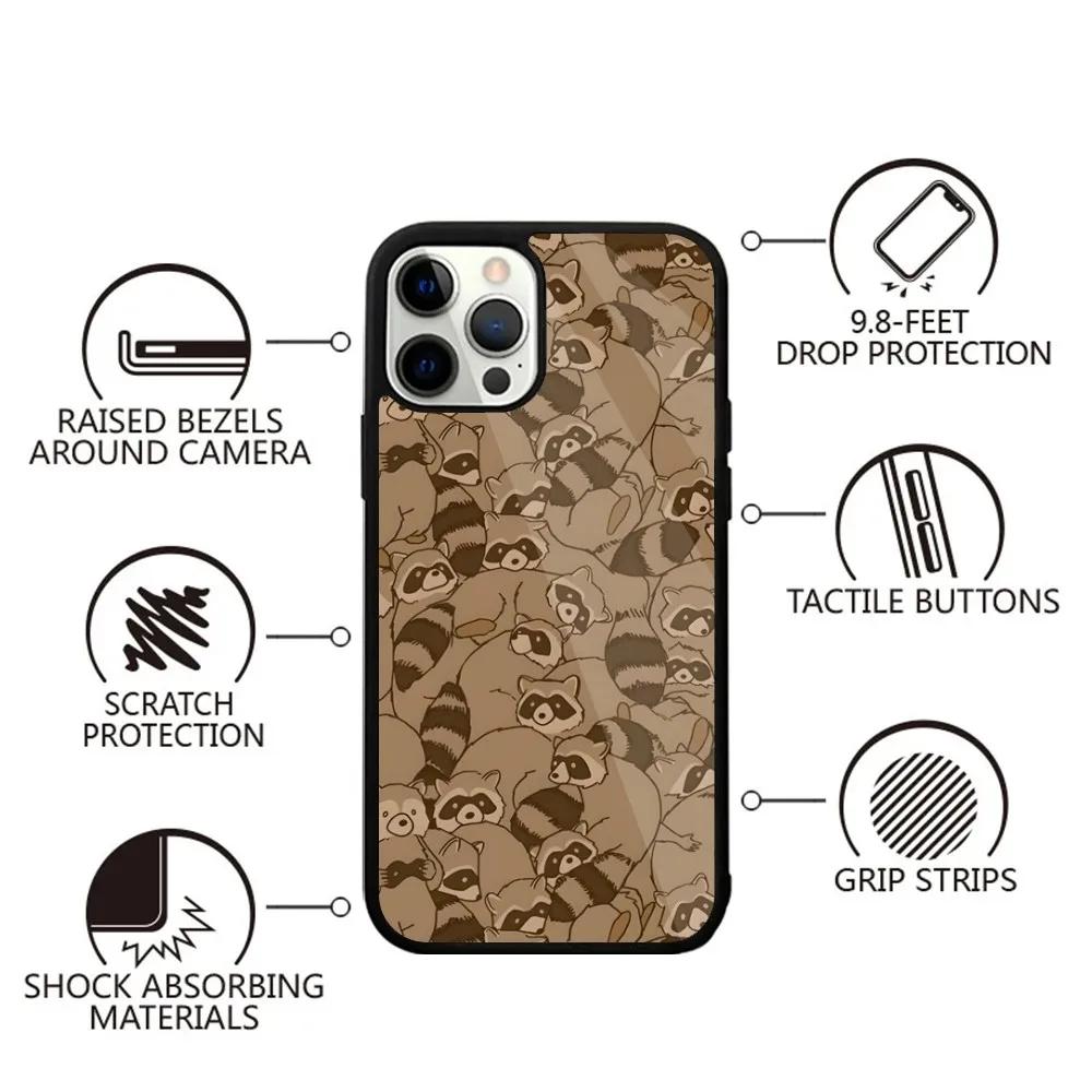 

Cute Raccoon Phone Case For iPhone 16,15,14,13,12,11,Plus,Pro,Max,Mini Magsafe Magnetic Wireless Charging iPhone12PRO