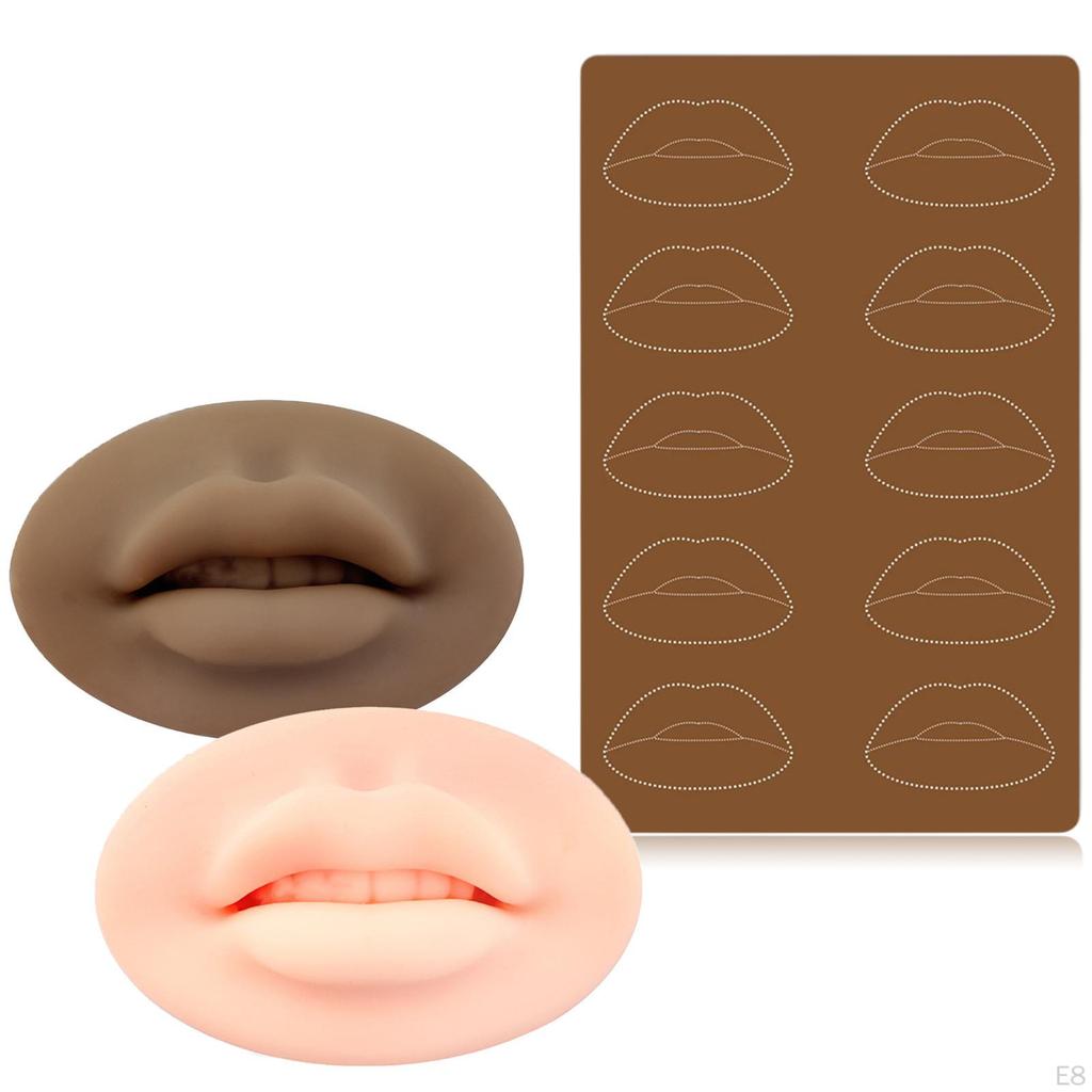 Eyebrow Practice Supplies Lip Permanent Sheet for Beautician Beginner
