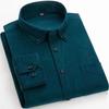 Cotton Corduroy Casual Warm Solid  Shirt Long Sleeve Winter Regular Fit Mens Men's Shirts with Pokets