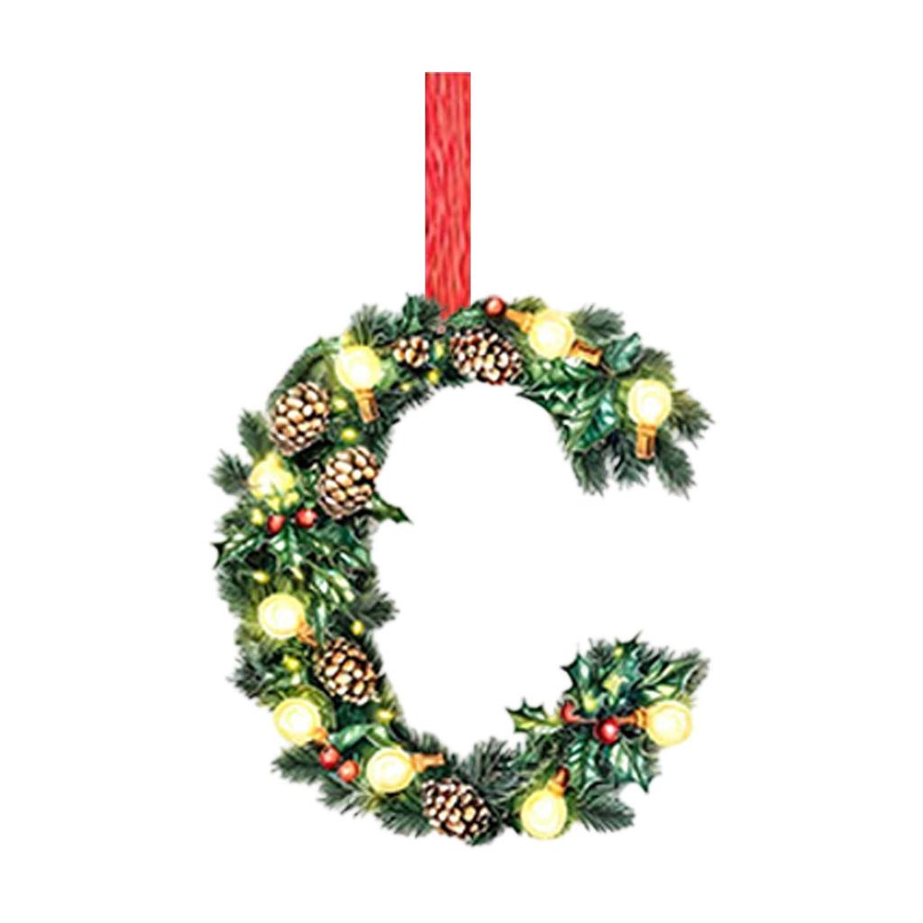 2D Christmas Decoration Pendant Christmas Tree Tag Theme Party Crafts Ornament
