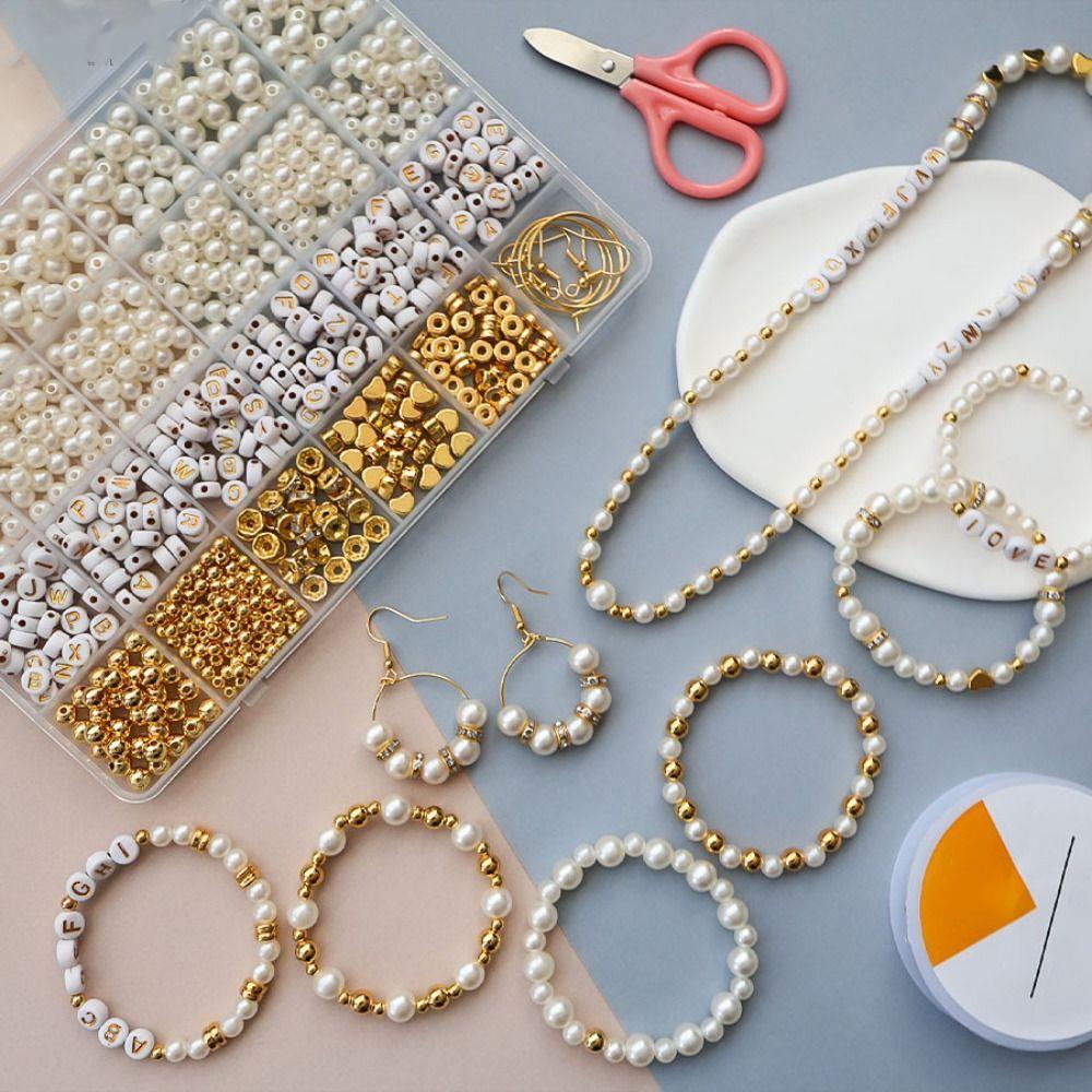 

Изготовление украшений из жемчуга, набор для изготовления ожерелий из жемчуга, набор для самостоятельного изготовления ожерелья из бисера с буквами
