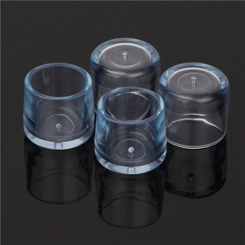 20Pcs Transparent Rubber Furniture Table Chair Leg Floor Feet Cap Cover Protector 15Mm