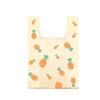 50pcs Disposable Peach Fruit Pattern Hand Bag Packaged Flower Takeaway Bags Snack Double Ear Plastic Vest Handle Shopping Pouch