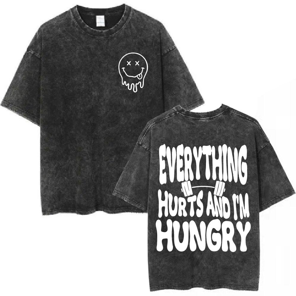 Gym Rat Muscle Mommy Pump Cover Vintage Washed Tshirt Powerlifting Workout Bodybuilding T Shirt Men Women Fitness Loose Tshirt