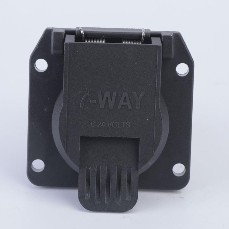 HC3Z1416A7 Trailer Light Repair Harness with 7 Way Socket, Plug In Rear Tow Wiring Assembly for 2017-2022 Pickup Trucks, 7 Foot Reach Use