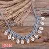 Bohemian Shells Necklaces for Women Handmade Woven Rope Chain Choker Necklace Summer Beach Beaded Necklaces Jewelry.