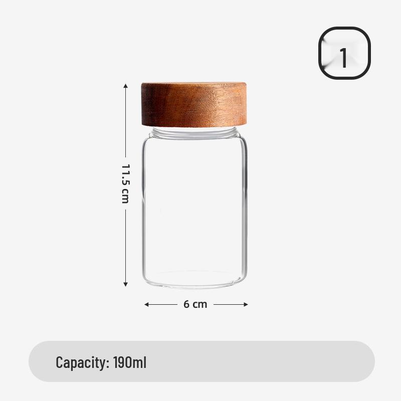 Japanese Glass Storage Jar with Lid for Coffee, Tea, Dried Tangerine Peel, and Grains