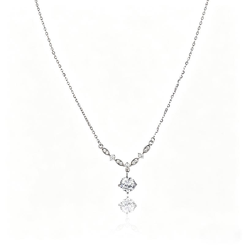Elf Tear Luxury Diamond Clavicle Necklace for Women - Elegant and Fashionable