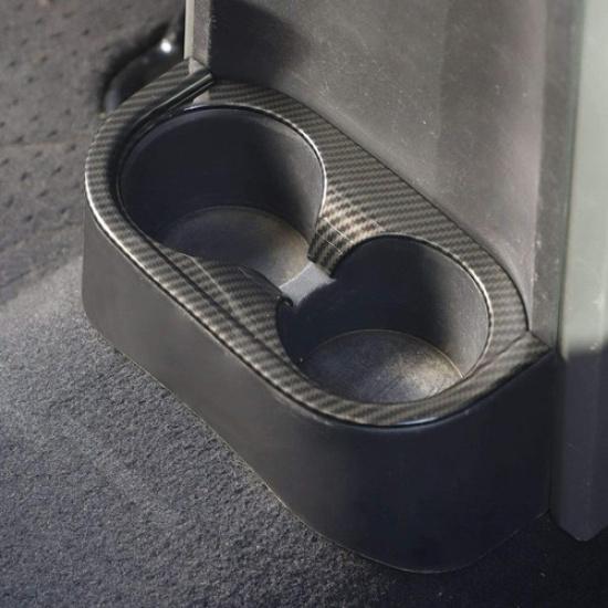 Car Inner Rear Water Cup Holder Cover Trim for Jeep Wrangler JK 2007-2010 Carbon