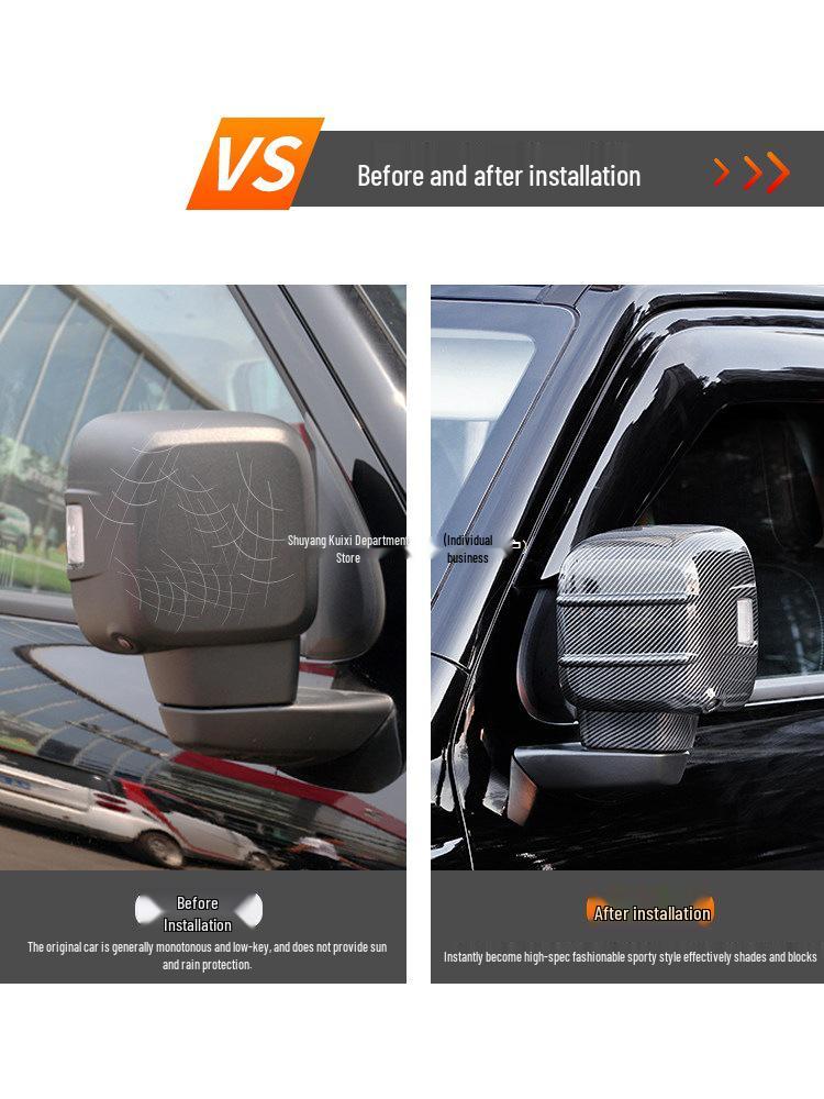 Tank 300 Black Rearview Mirror Cover - Peep Protection Accessory