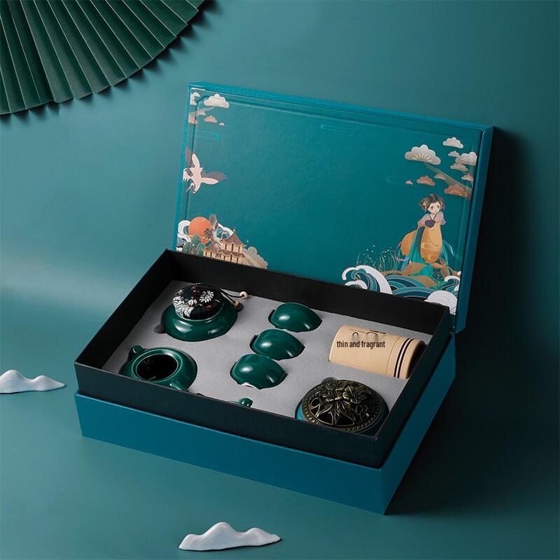 Elegant Ceramic Tea Set Gift Box