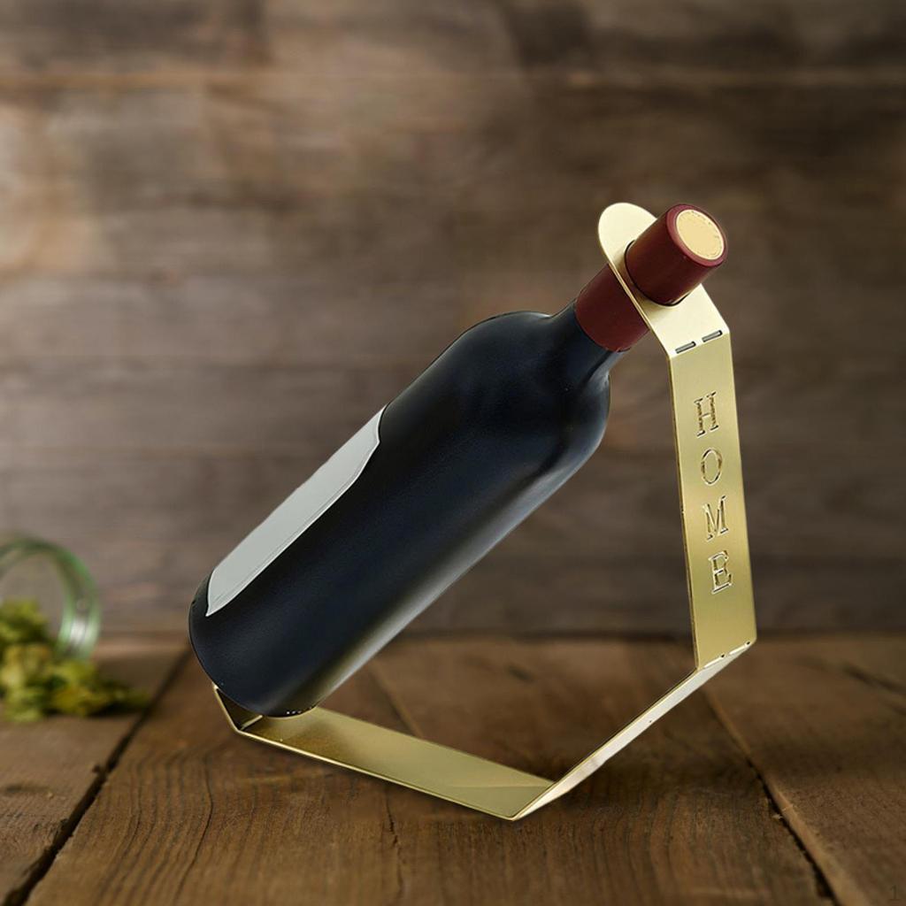 Single Tabletop Rack Holder Accessories Iron Storage Stand Display for Bar Basement Kitchen