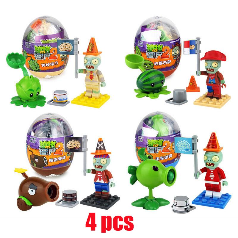 

Plants Vs. Zombies Building Blocks Toy Capsules Assembled Bricks Puzzle Peashooter Anime Figure Dolls Model Toy Children Gift