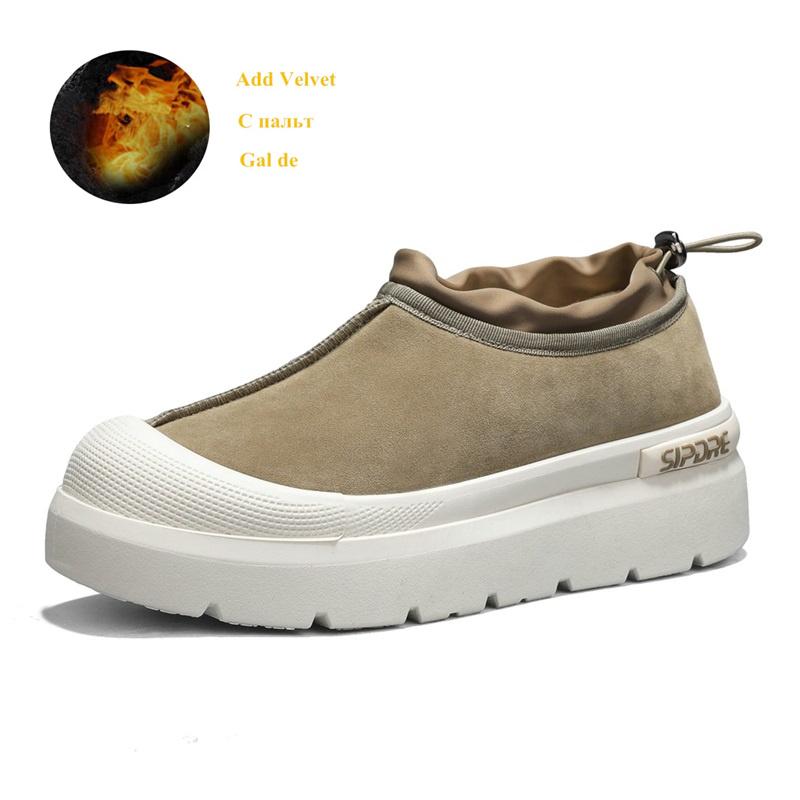 Winter Snow Boots for Men Fashion Designer Fur Boots Man Platform Warm Shoes Comfort Slip-On Men's Ankle Boots Botas De Nieve